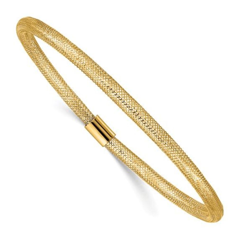 New 10K Italian Gold Stretch Mesh Bracelet